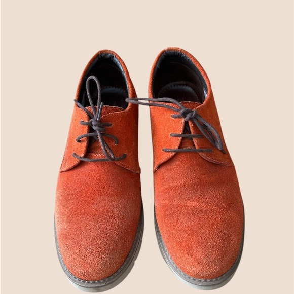 zedani Shoes - Women Burnt Orange Suede Lace-Up Shoes – Size 7 – Stylish & Bold